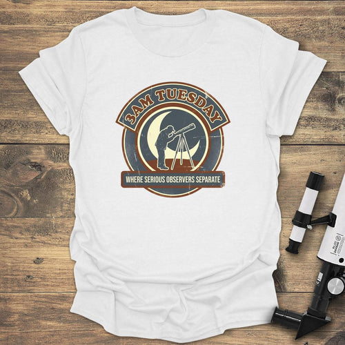 3AM Tuesday Serious Observers Separate - White T-Shirt