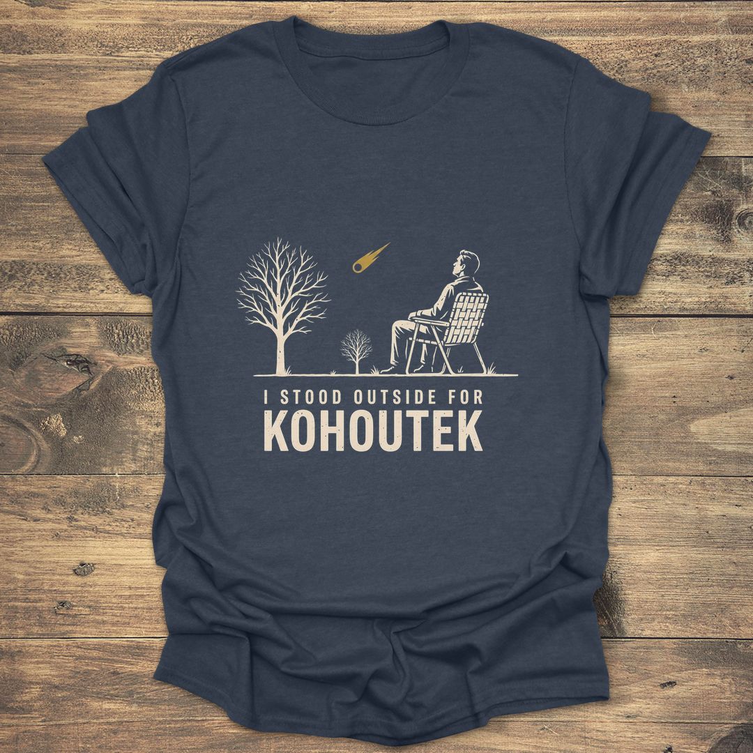 I Stood Outside for Kohoutek - Heather Navy t-shirt