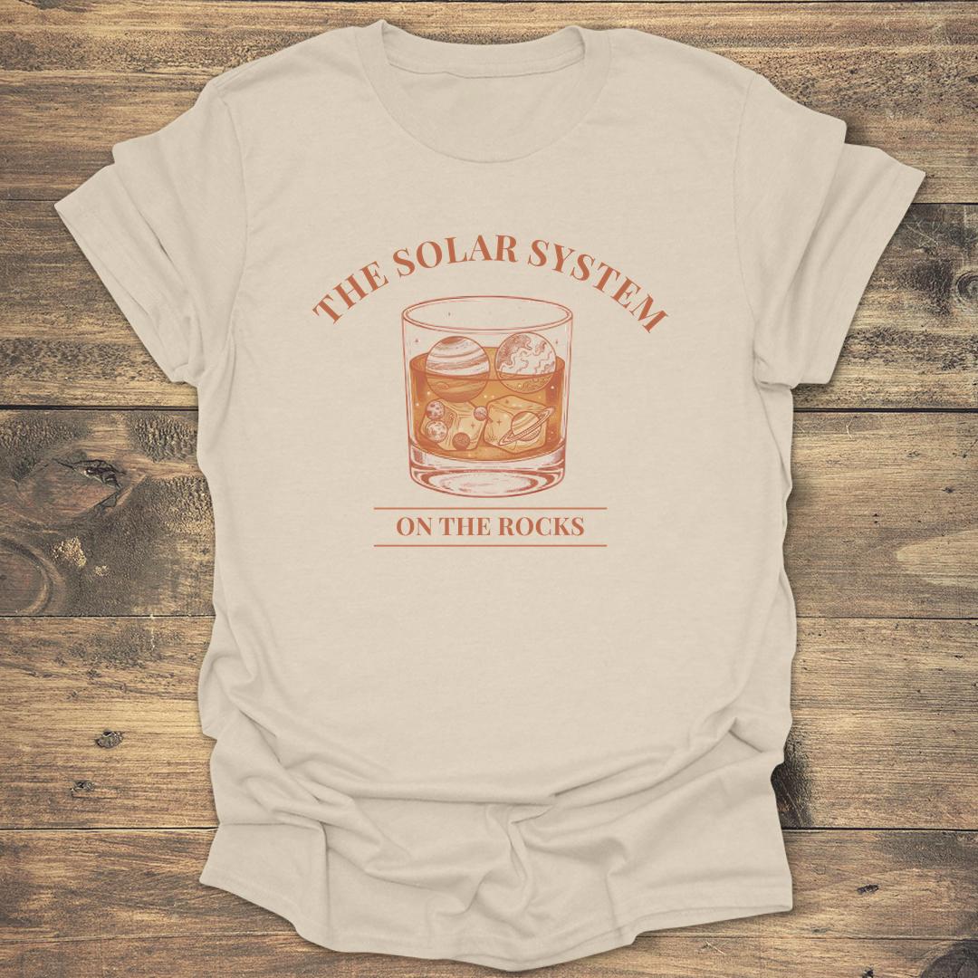 The Solar System On The Rocks - Natural T-Shirt