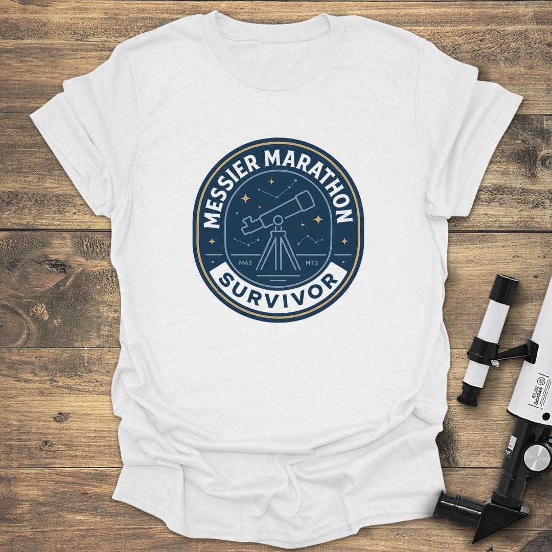 Messier Marathon Survivor - White T-Shirt