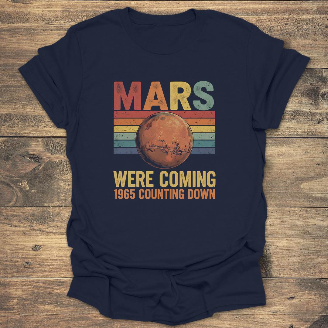 Mars We're Coming - Navy T-Shirt