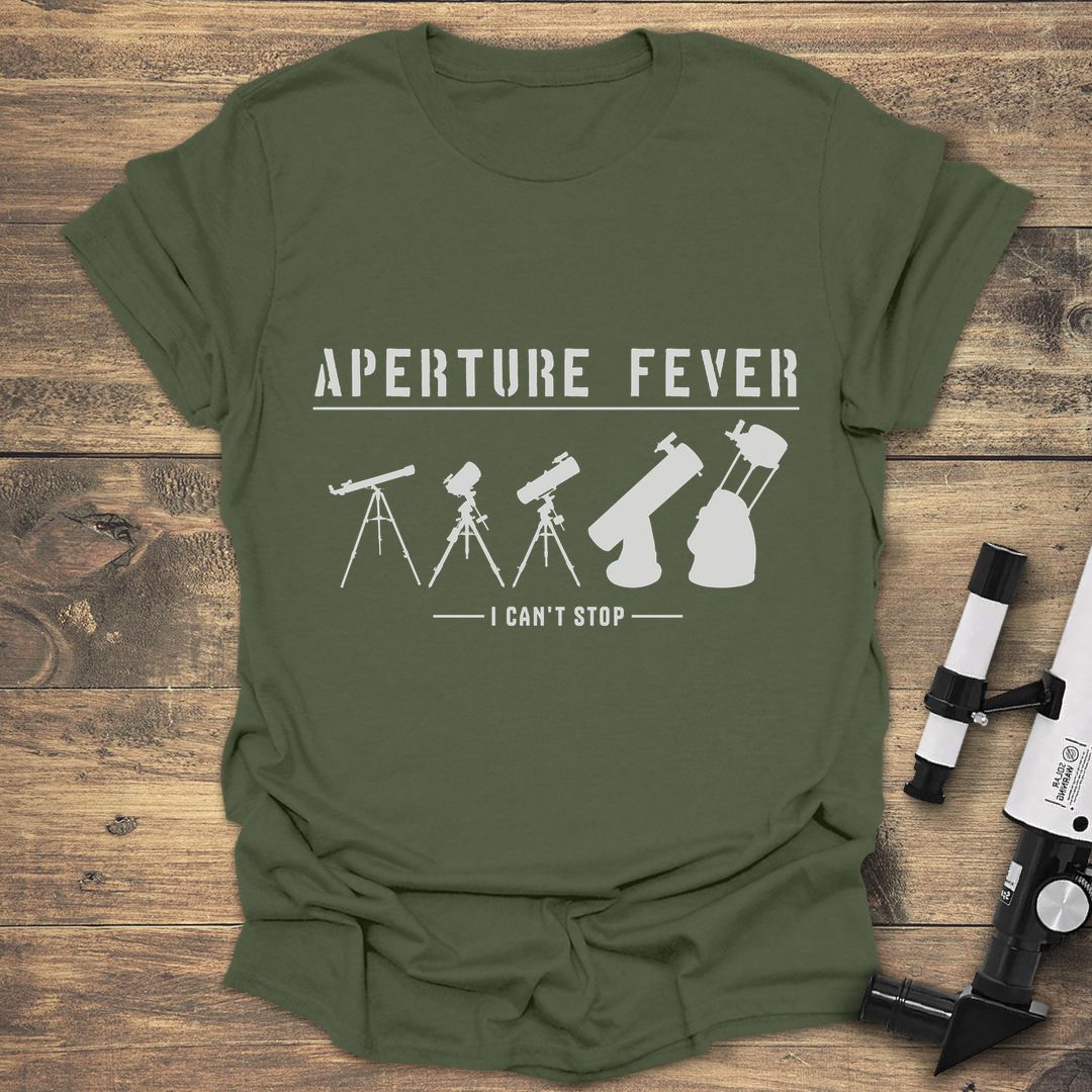 Aperture Fever I Can't Stop - Military Green t-shirt