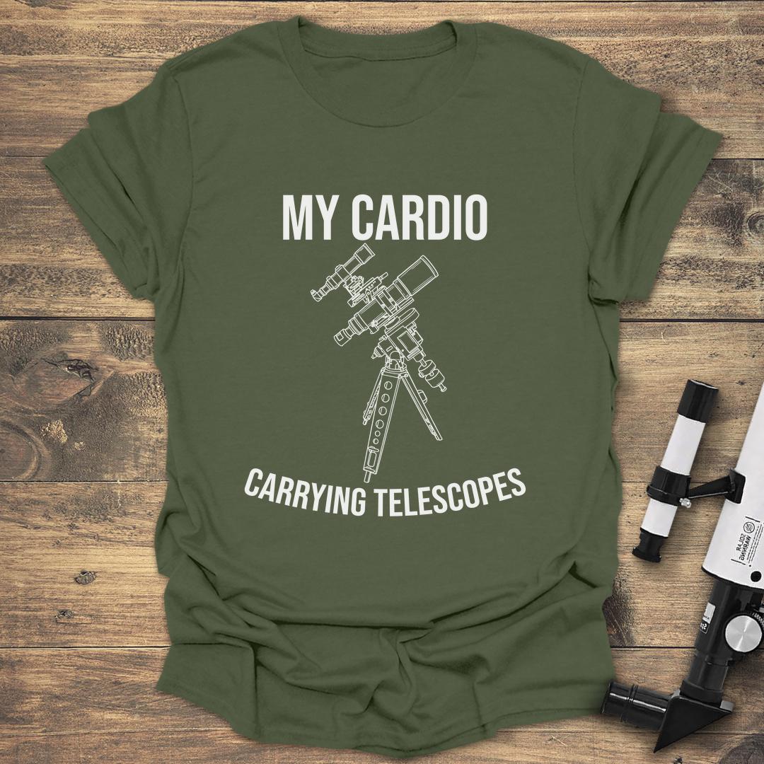 My Cardio Carrying Telescopes - Military Green T-Shirt
