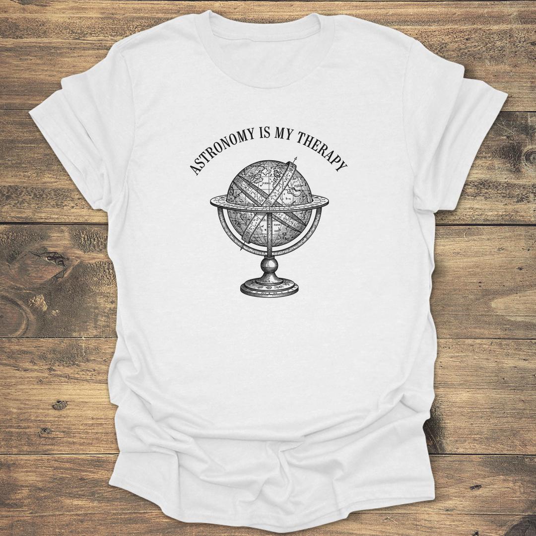 Astronomy Is My Therapy Vintage Armillary Globe - White T-Shirt