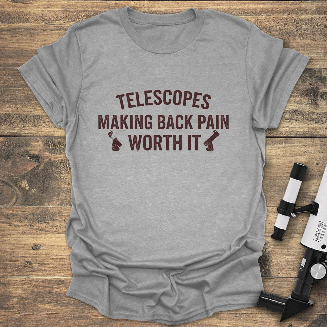 Back Pain Telescope - Sport Grey T-Shirt