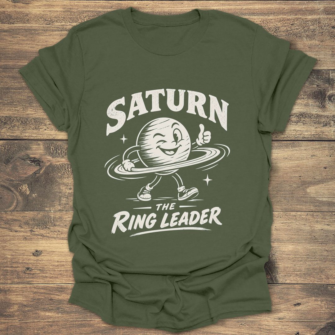 Saturn The Ring Leader - Military Green t-shirt