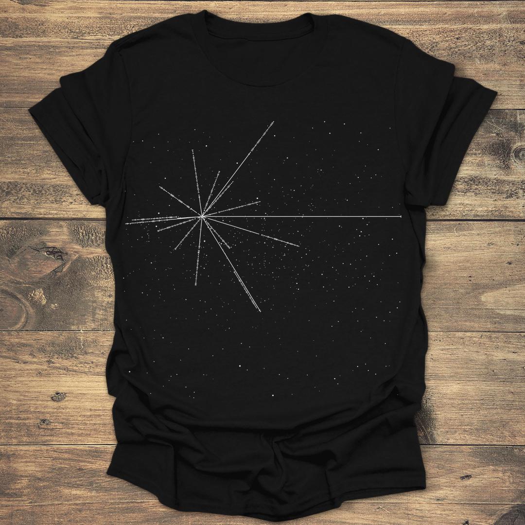 Pulsar Map Starfield - Black T-Shirt