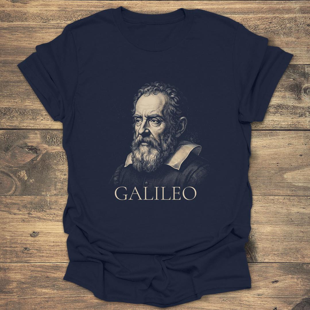 Galileo Galilei Vintage Portrait - Navy T-Shirt