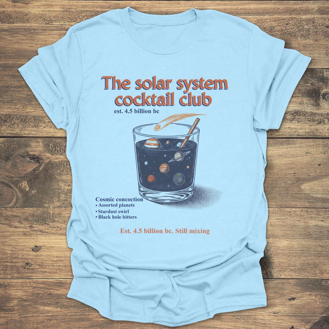 The Solar System Cocktail Club - Light Blue T-Shirt