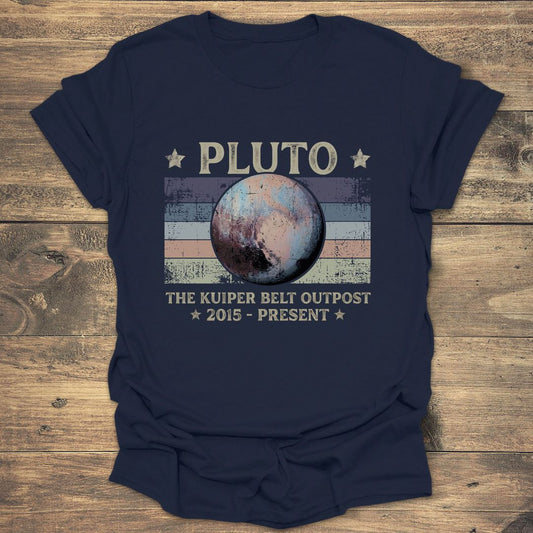 Pluto The Kuiper Belt Outpost - Navy T-Shirt