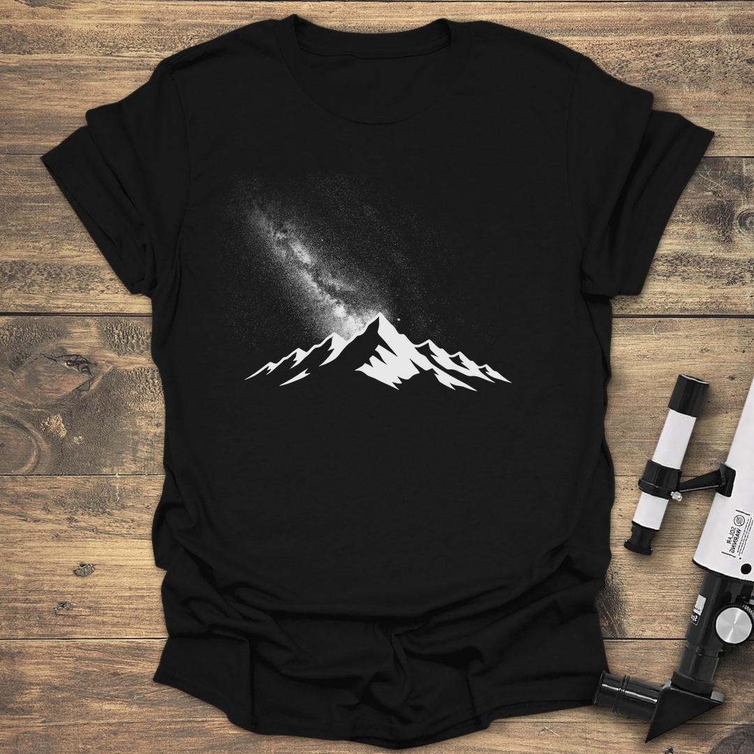 Mountain Milky Way - Black T-Shirt