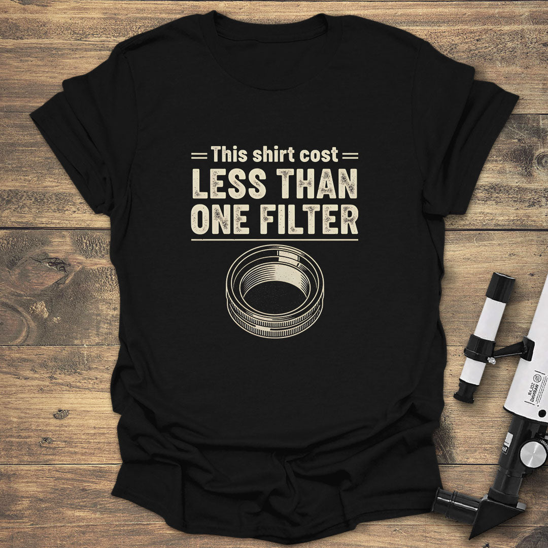 Less Than One Filter - Black T-Shirt