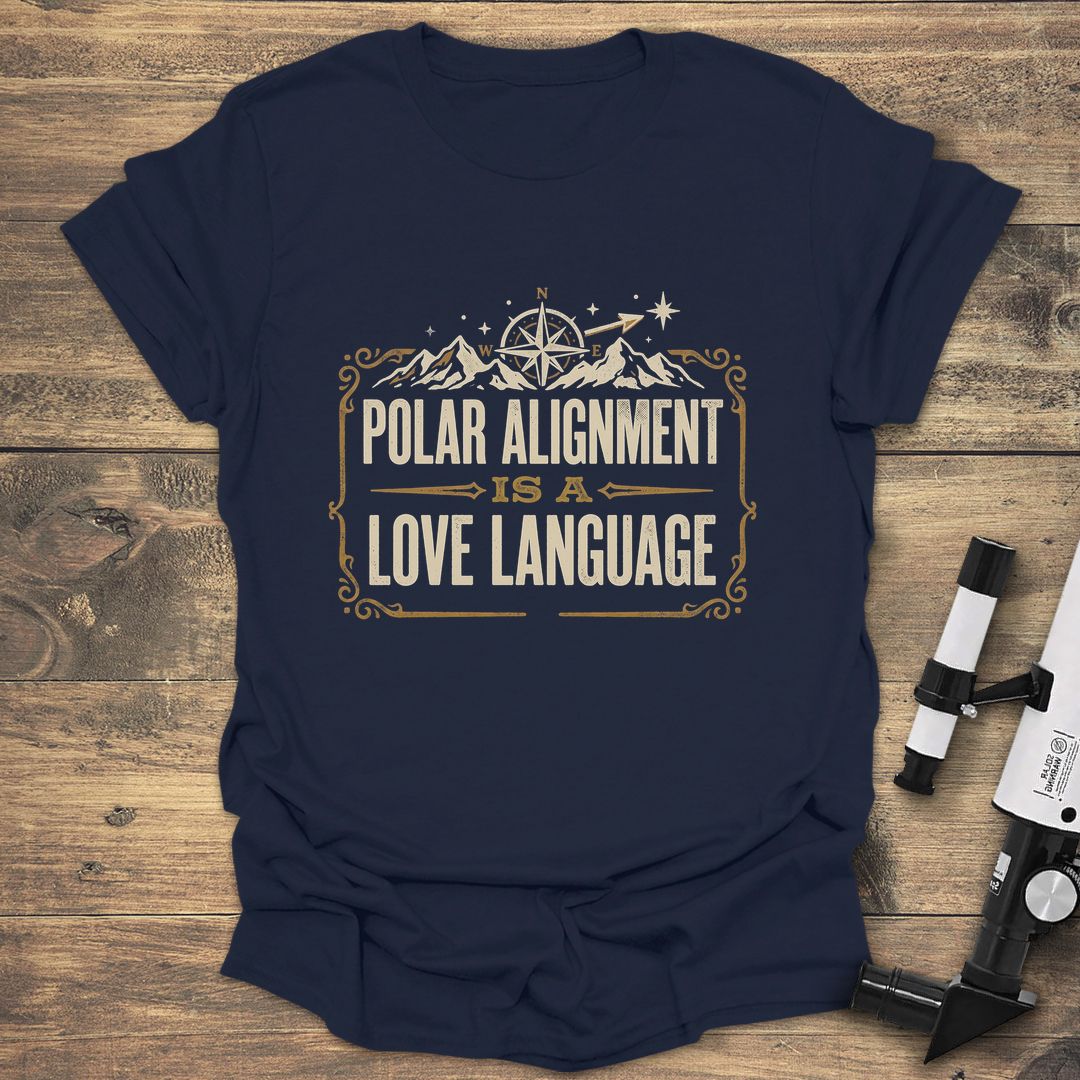 Polar Alignment Is A Love Language - Navy T-Shirt