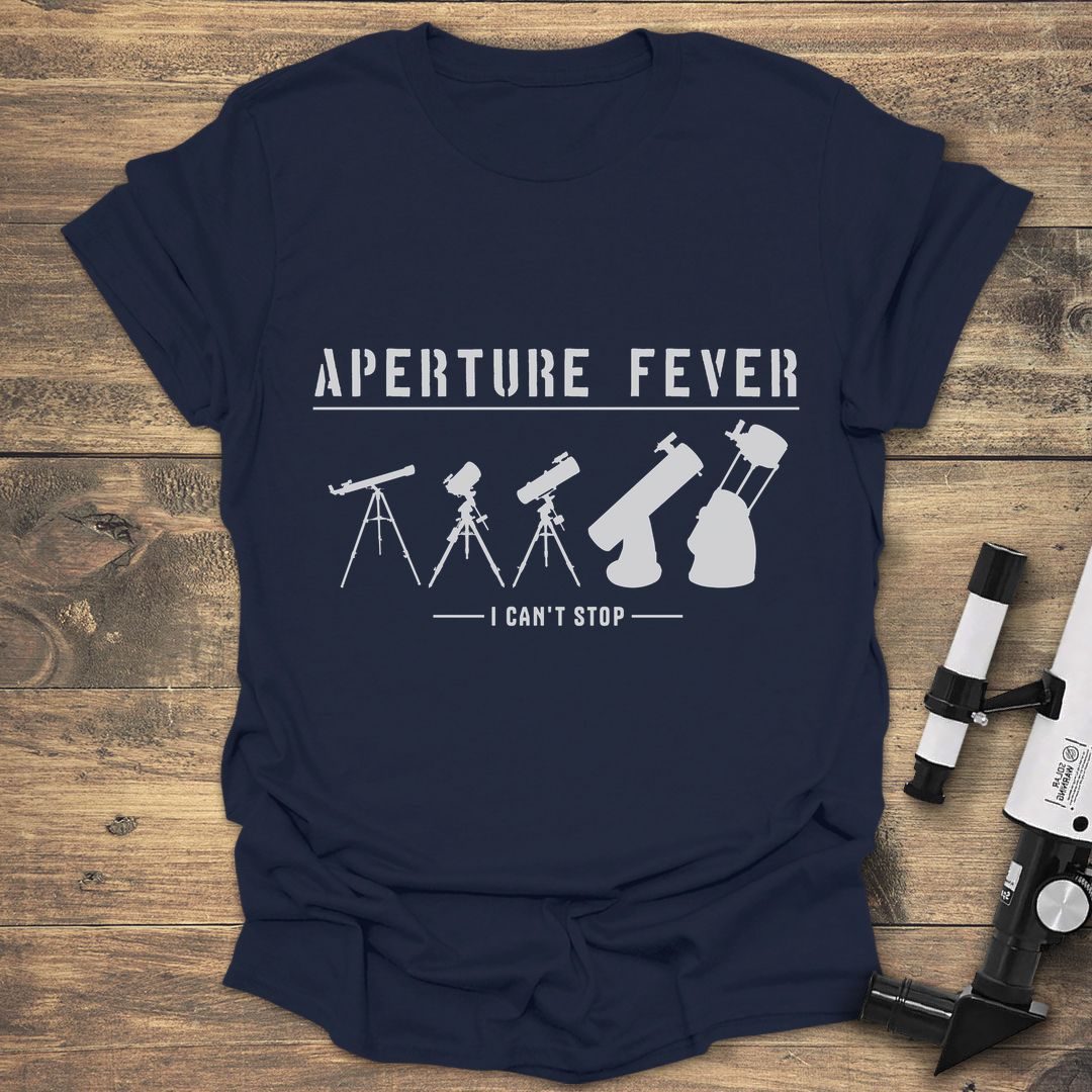 Aperture Fever I Can't Stop - Navy t-shirt
