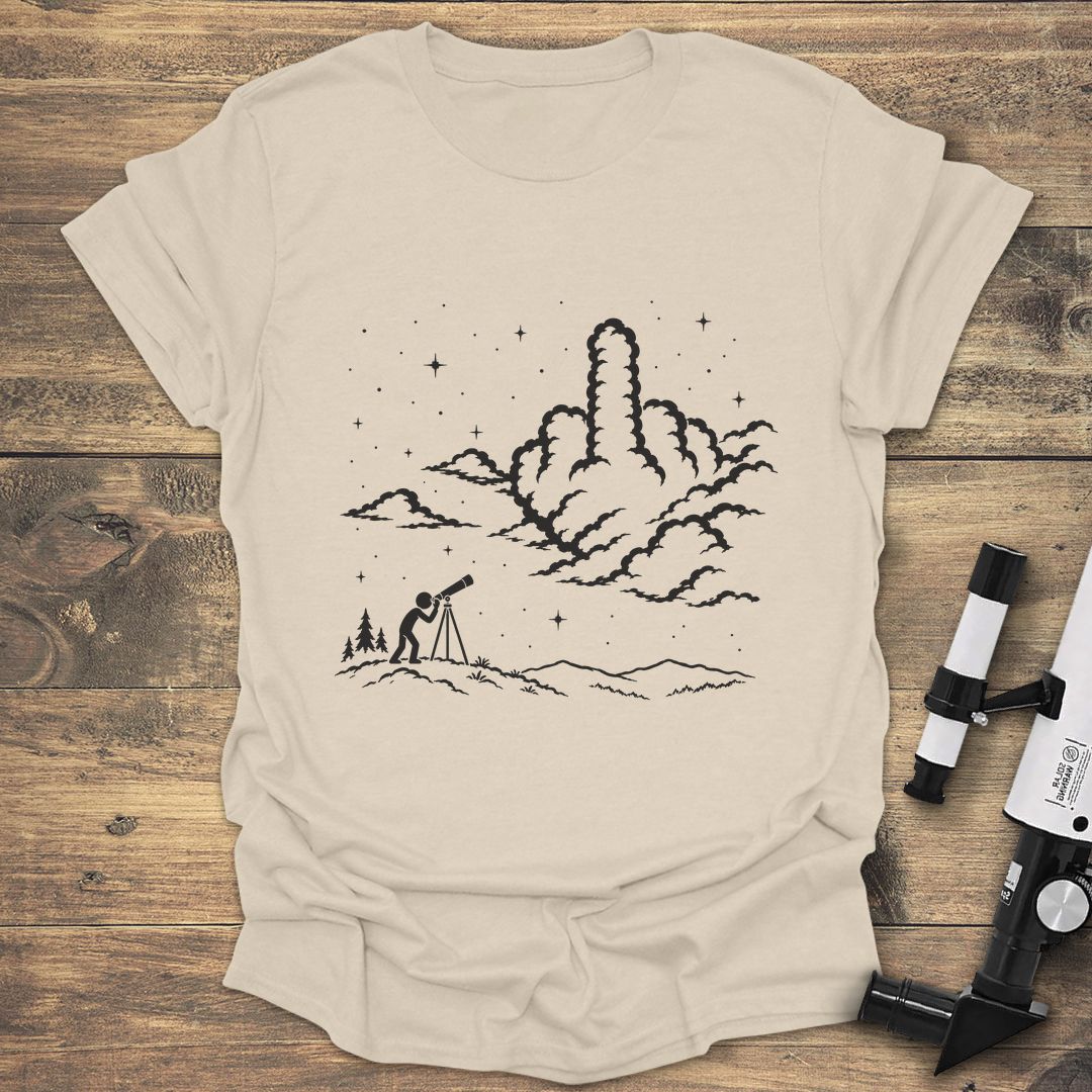 Cloudy Night Rude Awakening - Natural t-shirt