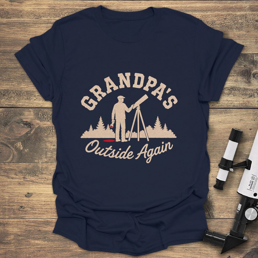Grandpa's Outside Again - Navy t-shirt