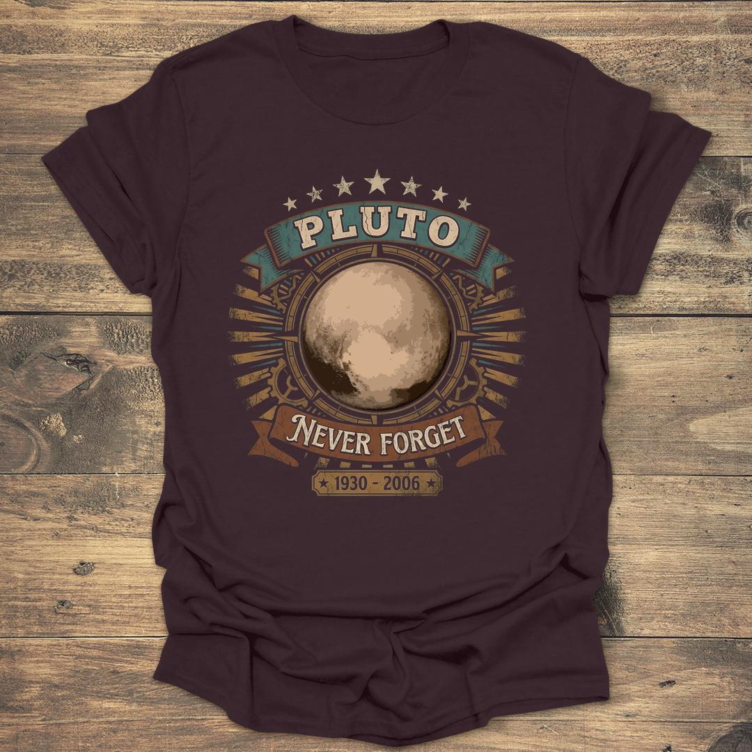 Pluto Never Forget Vintage - Dark Chocolate T-Shirt