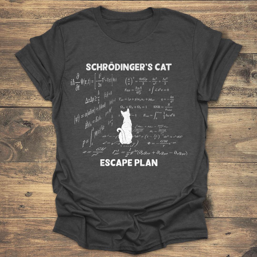 Schrödinger's Cat Escape Plan - Dark heather T-Shirt