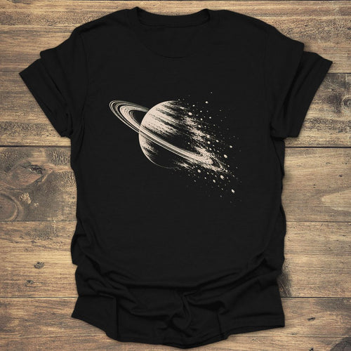 Dissolving Saturn - Black t-shirt