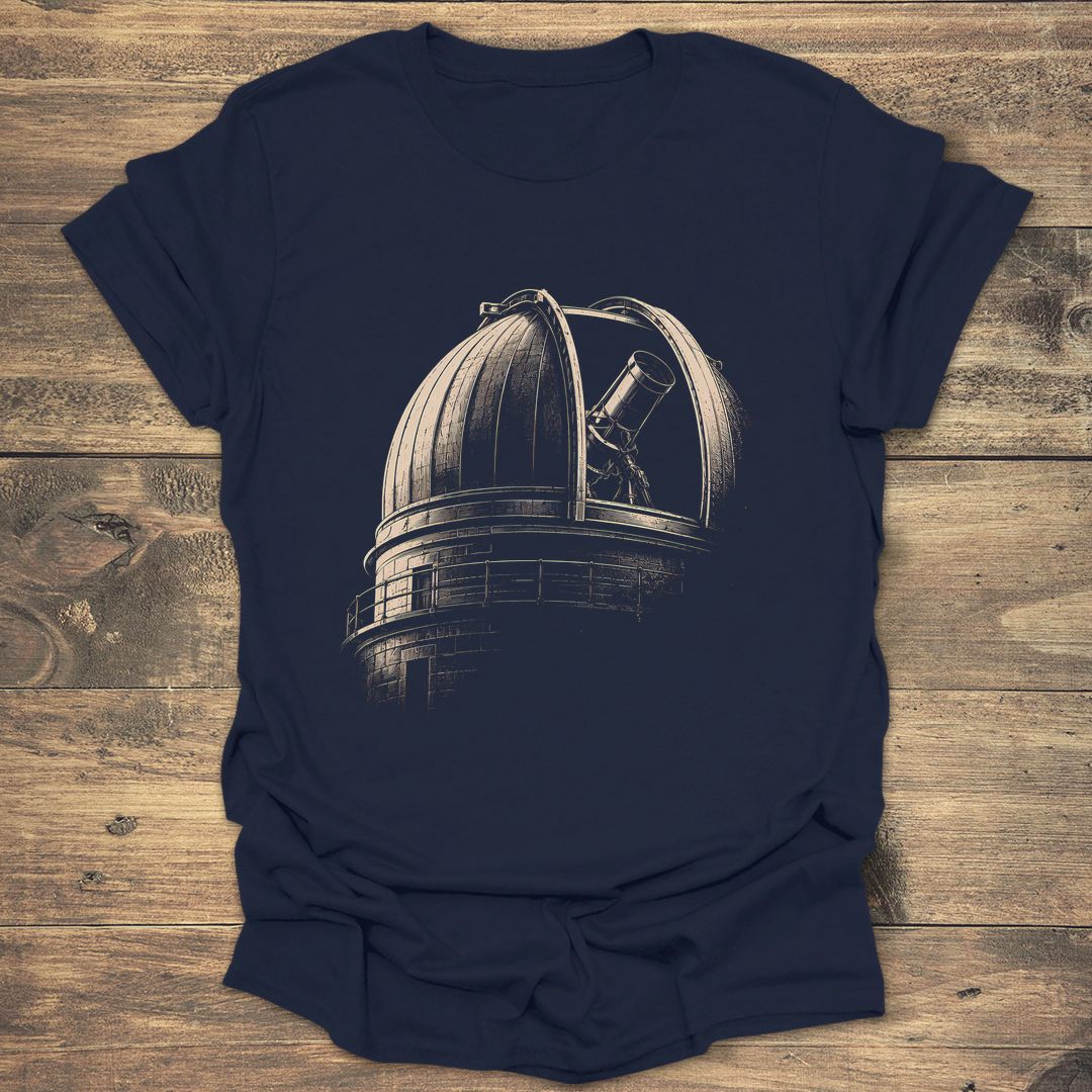 Vintage Observatory Dome - Navy t-shirt