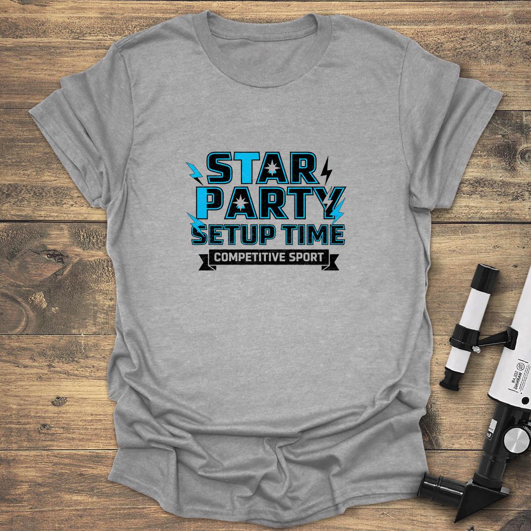 Star Party Setup Time - Sport Grey T-Shirt
