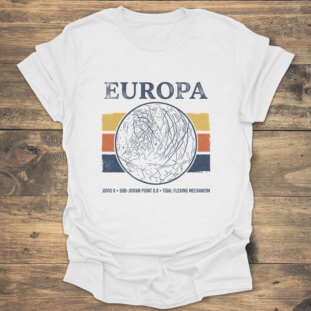 Europa Jovis II Jupiter Moon - White T-Shirt