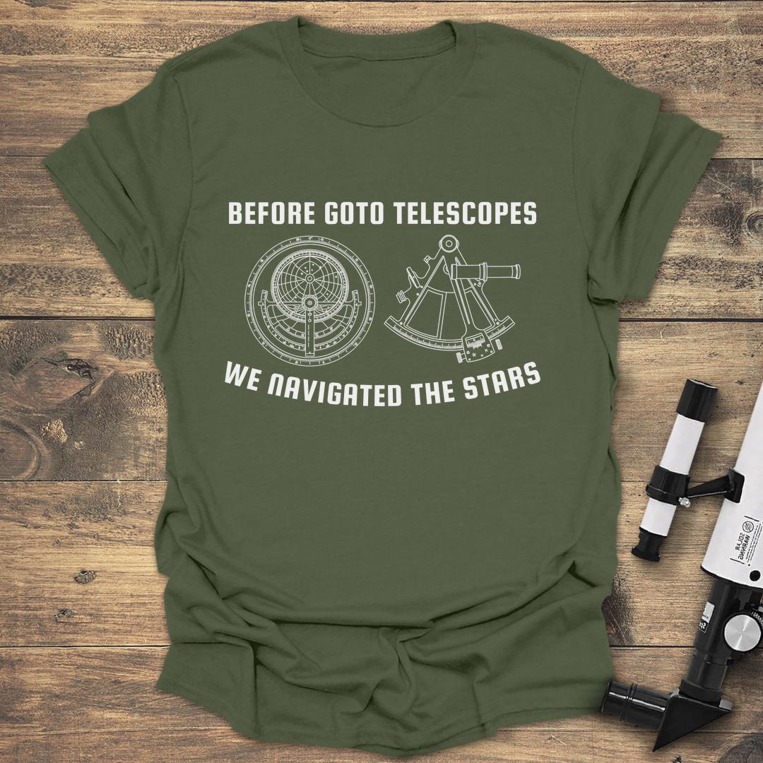 Before GOTO Telescopes - Military Green T-Shirt