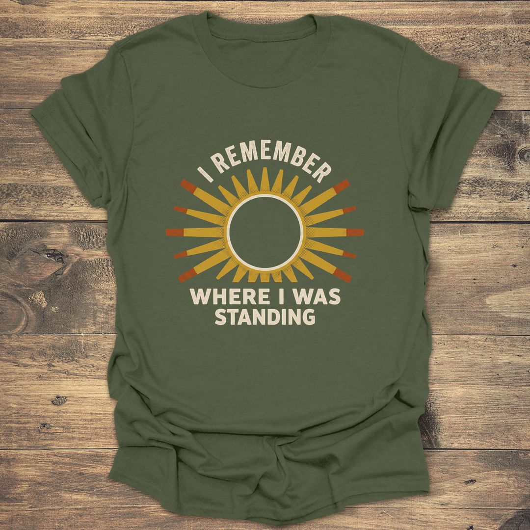 I Remember Where I Was - Military Green T-Shirt