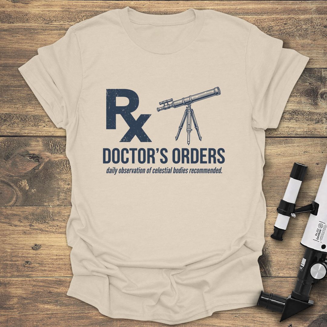 Doctors Orders Telescope - Natural T-Shirt