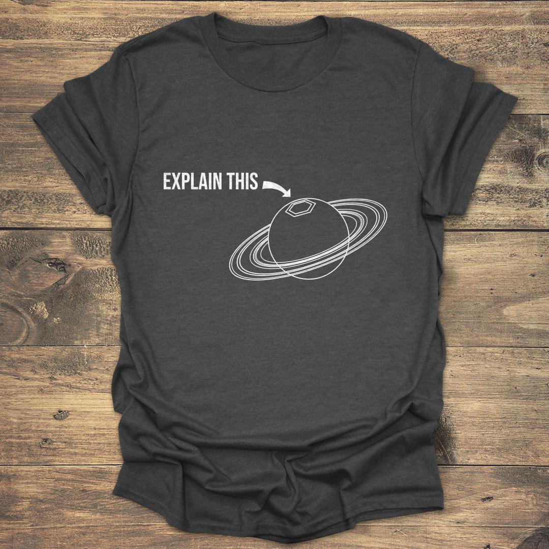 Explain This Saturn Hexagon - Dark heather T-Shirt