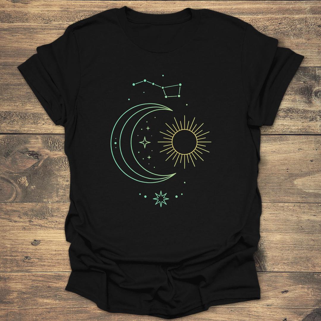 Luminous Skyward Alignment - Black T-Shirt