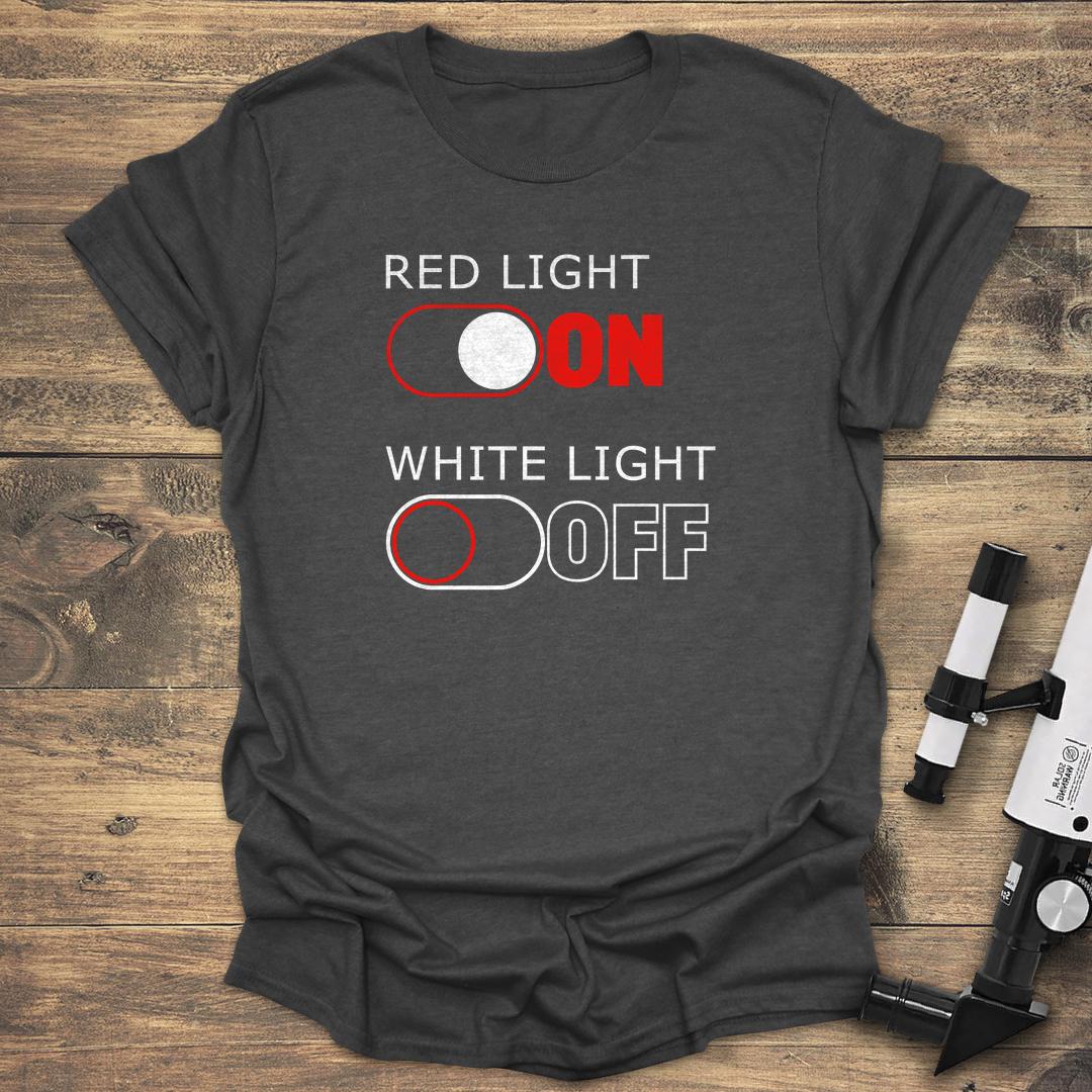 Red Light On White Light Off - Dark heather T-Shirt