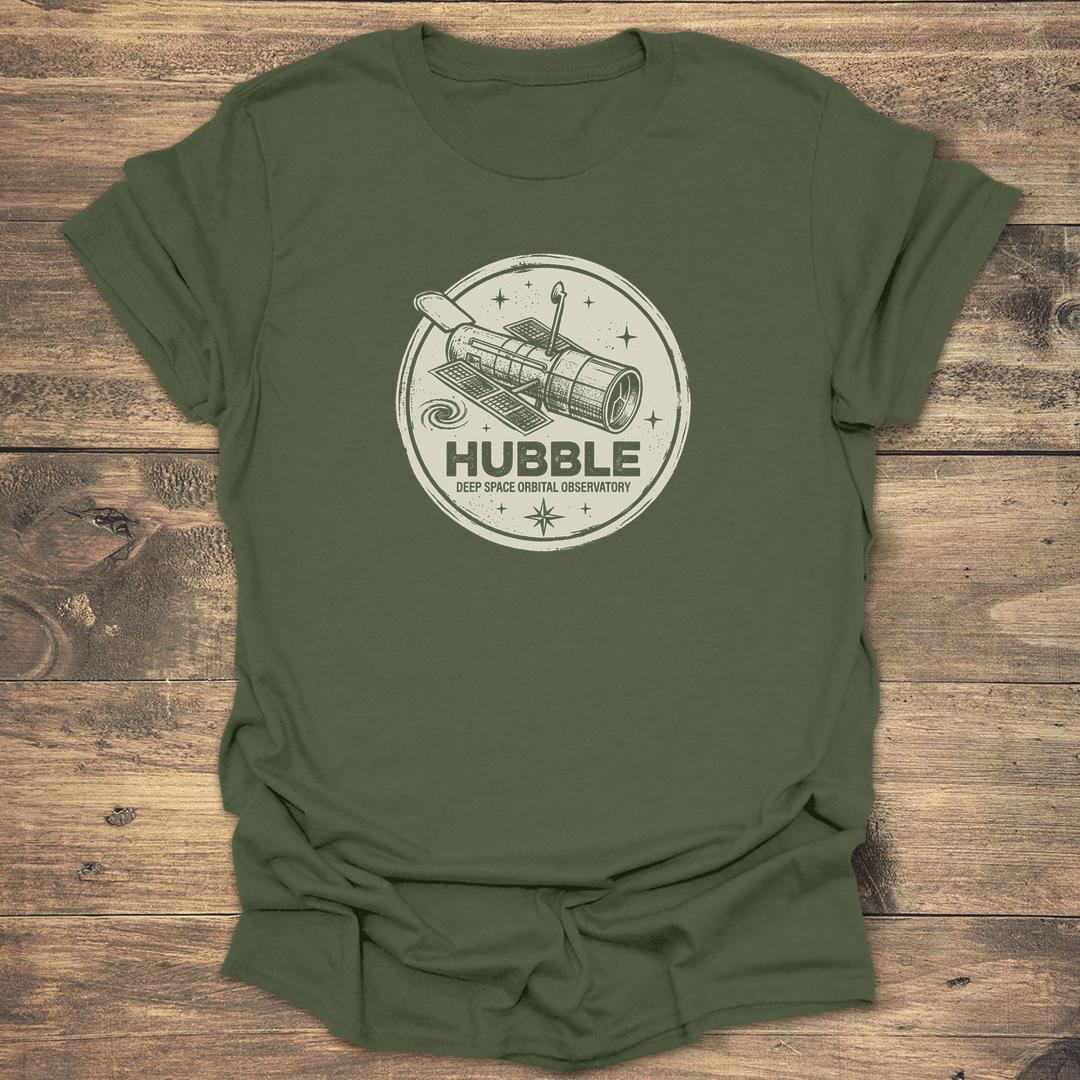 Hubble Orbital Observatory Patch - Military Green T-Shirt