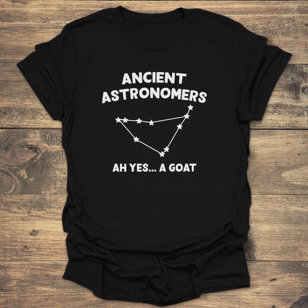 Ancient Astronomers Goat - Black T-Shirt
