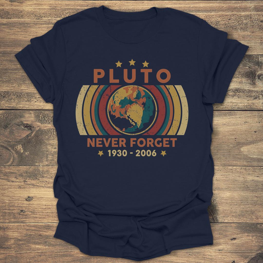 Pluto Never Forget Vintage Sunset - Navy T-Shirt