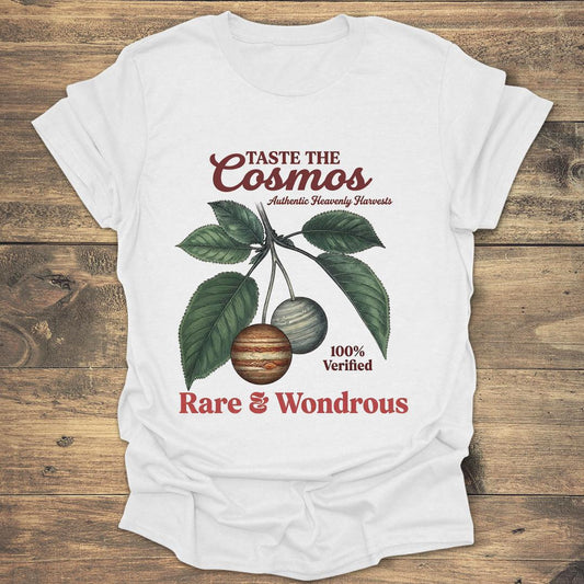 Taste the Cosmos Vintage Botanical - White T-Shirt