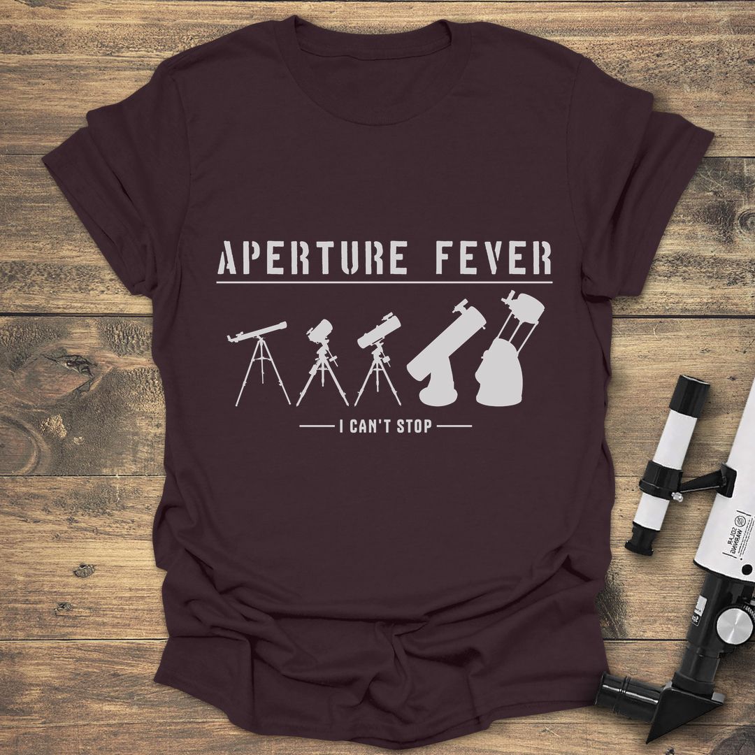 Aperture Fever I Can't Stop - Dark Chocolate t-shirt