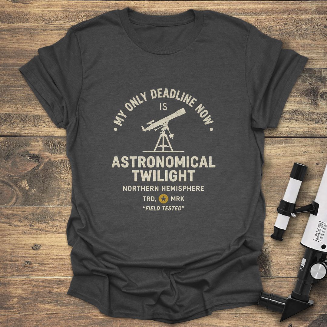 My Only Deadline Astronomical Twilight - Dark Heather t-shirt