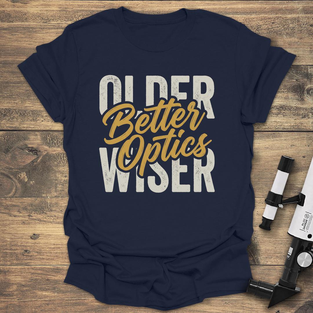 Older Wiser Better Optics - Navy T-Shirt