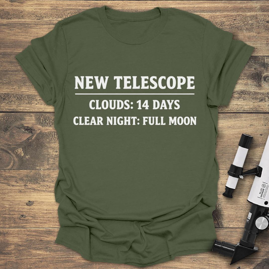 New Telescope Curse - Military Green T-Shirt