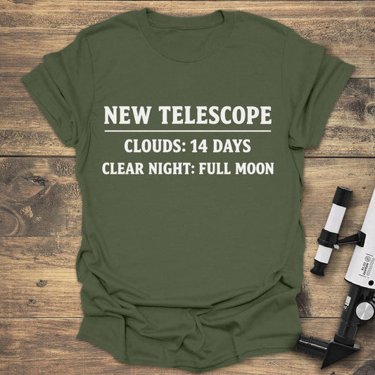 New Telescope Curse - Military Green T-Shirt