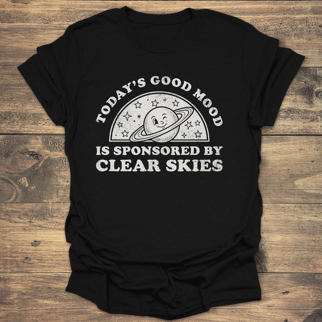 Clear Skies Good Mood - Black T-Shirt