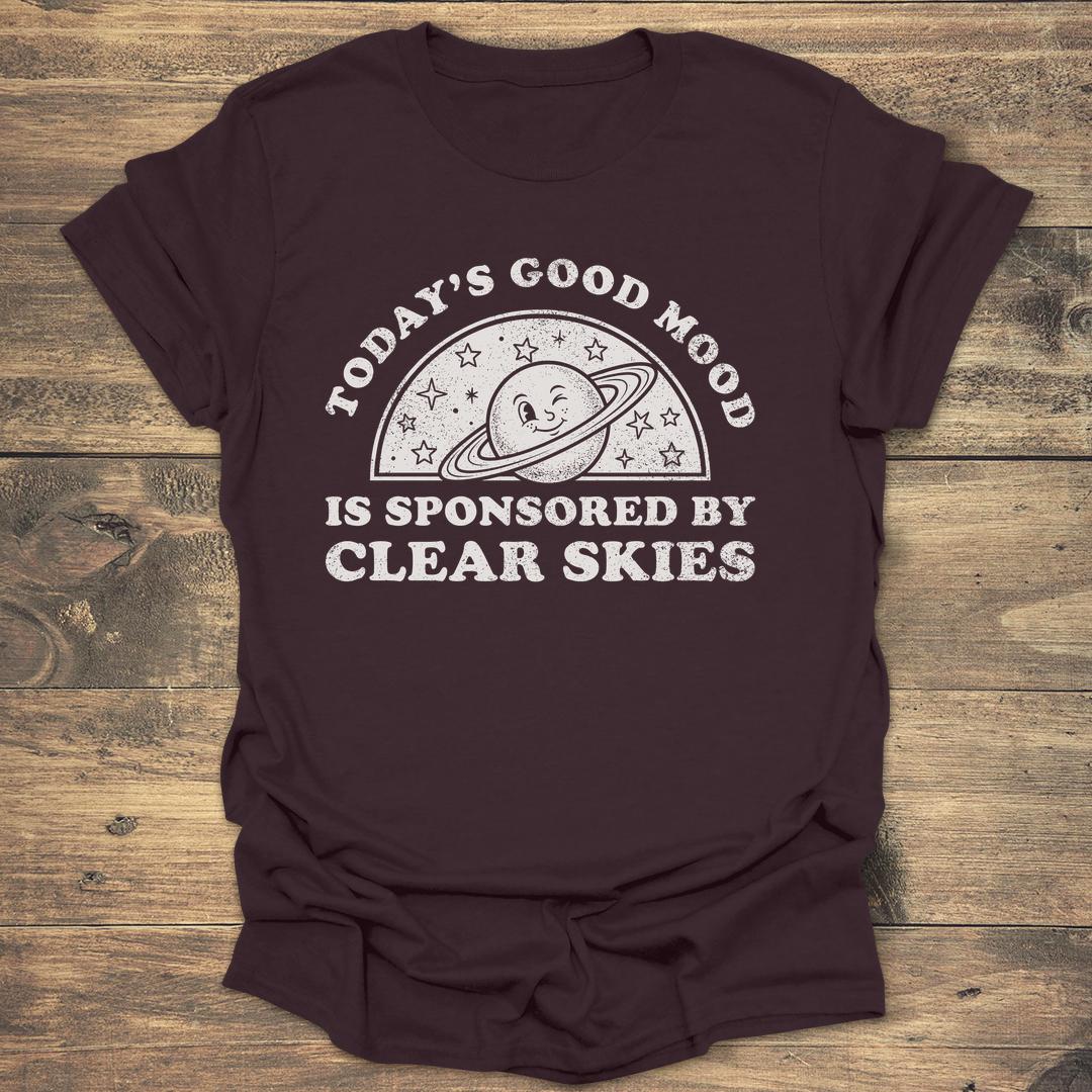 Clear Skies Good Mood - Dark Chocolate T-Shirt