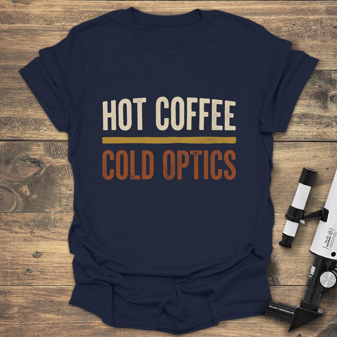 Hot Coffee Cold Optics - Navy T-Shirt