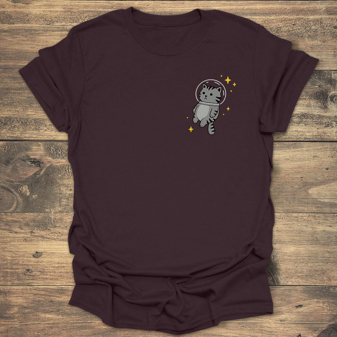 Astro-Cat Space Explorer - Dark Chocolate T-Shirt