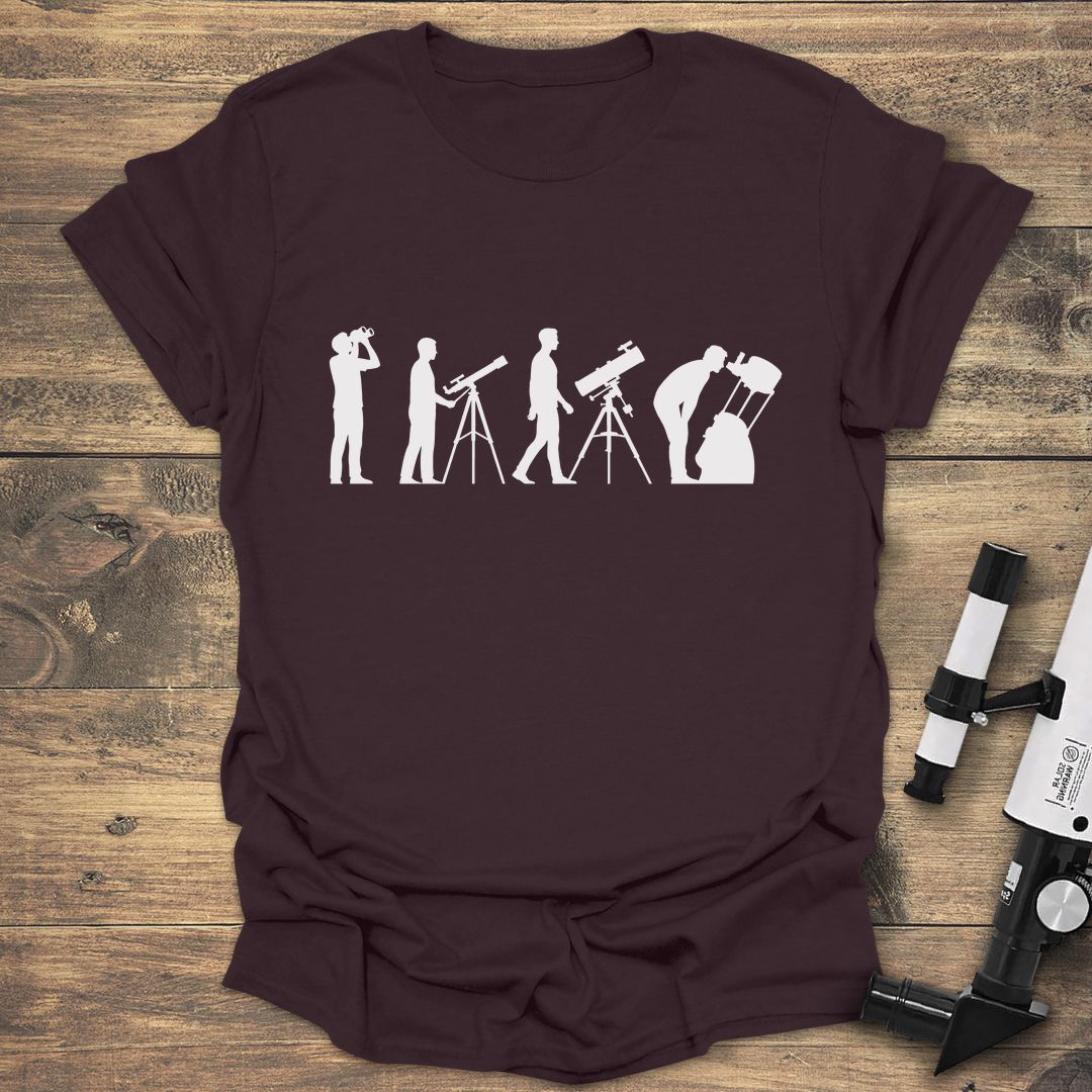 Evolution of an Astronomer - Dark Chocolate t-shirt