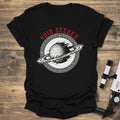 Void Seeker Dark Aesthetic Saturn - Black T-Shirt
