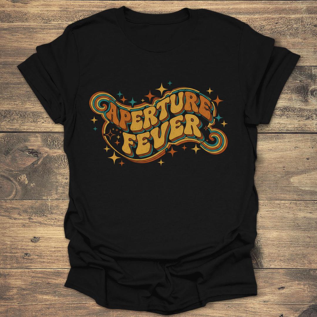 Aperture Fever Retro 70s - Black T-Shirt