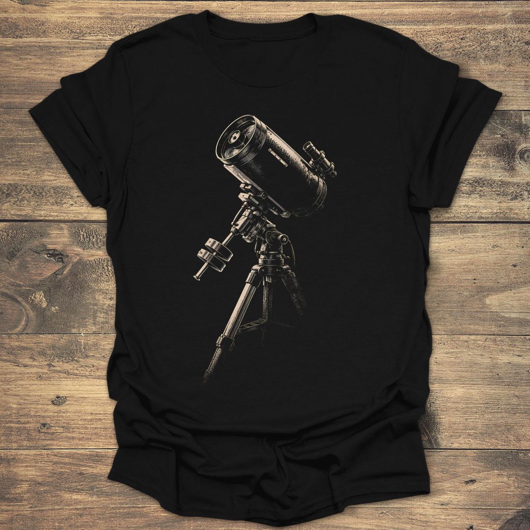 Sketched Equatorial Telescope - Black t-shirt