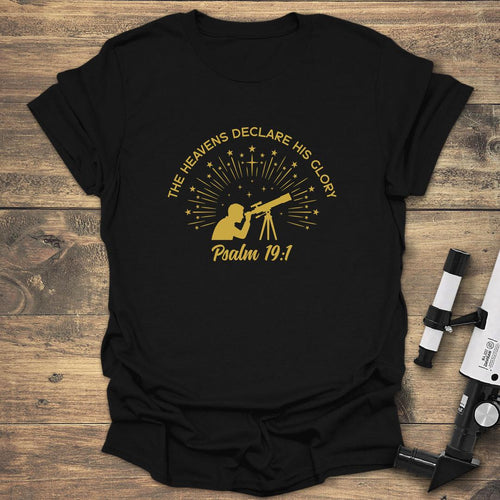 Celestial Praise Unfolds - Black T-Shirt
